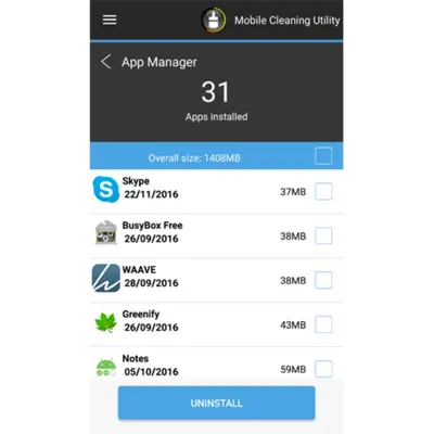 Mobile Cleaning Utility android App screenshot 1